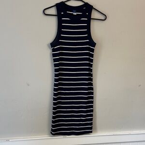 Old Navy Navy and White Striped Mini Dress